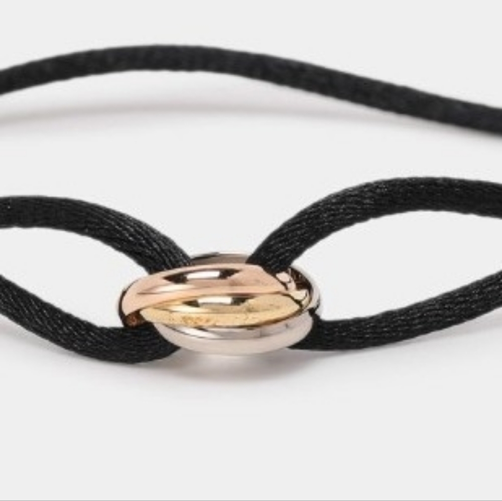 Trinity Ring Black Cord Bracelet - image 3